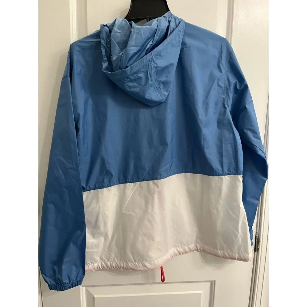 Columbia Womens Blue and White Wheeler Peak Windbreaker Size L - Picture 2 of 2